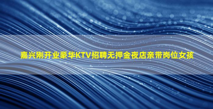 嘉兴刚开业豪华KTV招聘无押金夜店亲带岗位女孩